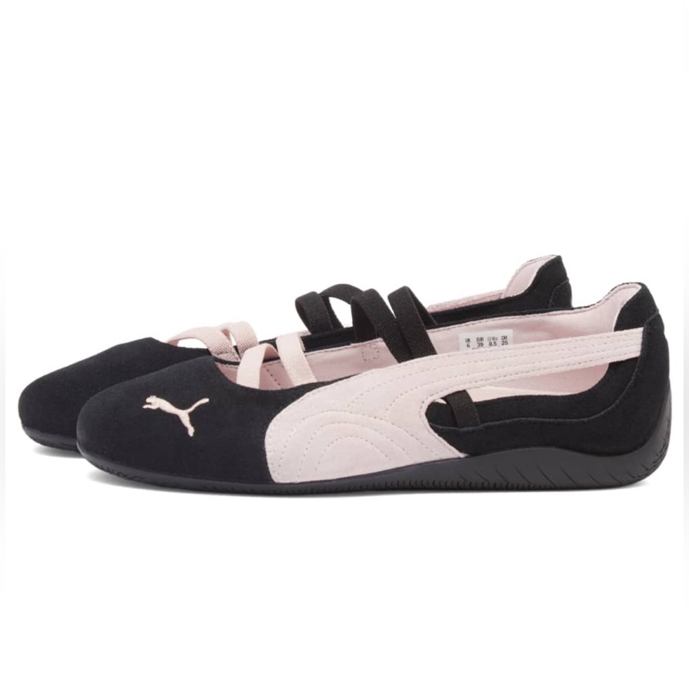 Puma Speedcat Black and Pink Ballet Flats - Picture 2 of 3